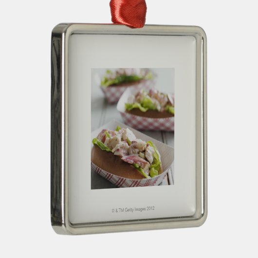 Maine Lobster Roll Metalen Ornament (Rechts)