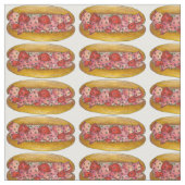 Maine Lobster Roll Rolls Sandwich Seafood Fabric Stof (Close Up)