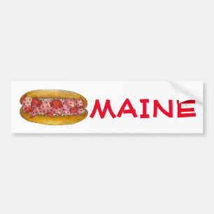 Maine Lobster Roll Sandwich Bumpersticker