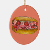 Maine Lobster Roll Sandwich Seafood Foodie Gift Keramisch Ornament (Rechts)
