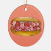 Maine Lobster Roll Sandwich Seafood Foodie Gift Keramisch Ornament (Links)