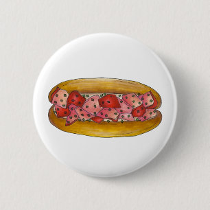 Maine Lobster Roll Seafood Foodie Sandwich Ronde Button 5,7 Cm