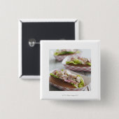 Maine Lobster Roll Vierkante Button 5,1 Cm (Voorkant /achterkant)