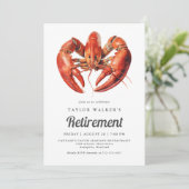 Maine Lobster Seafood Retirement Party Kaart (Staand voorkant)