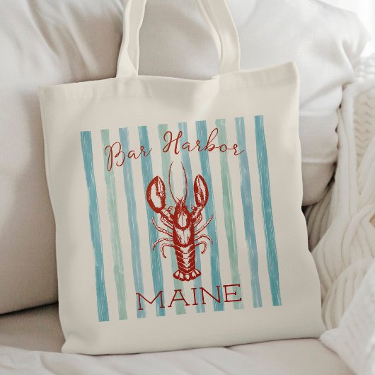 Maine Lobster Stripes Fisherman Core Tote Bag