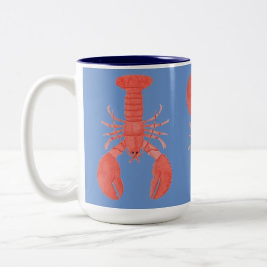 Maine Lobster Two-Tone Mok, 15 oz Tweekleurige Koffiemok (Links)