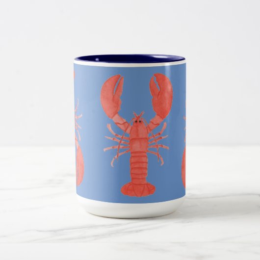 Maine Lobster Two-Tone Mok, 15 oz Tweekleurige Koffiemok (Center)