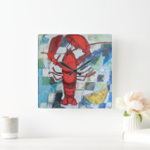 Maine Lobster Vierkante Klok (Huis)