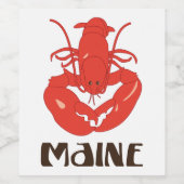 Maine Lobster Wijn Etiket (Enkel label)