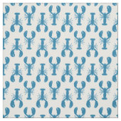Maine Lobsters Coastal Pattern in Blue and White Stof (Swatch)