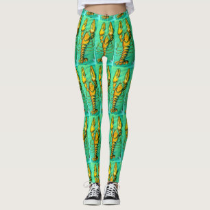 maine lobsters op groen leggings
