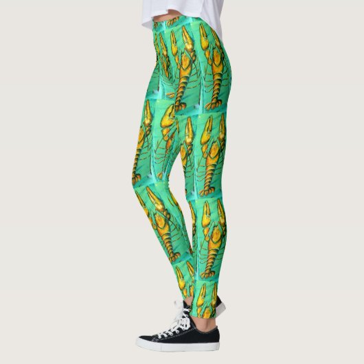 maine lobsters op groen leggings (Links)