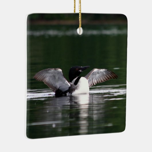 Maine Loon Keramisch Ornament (Rechts)