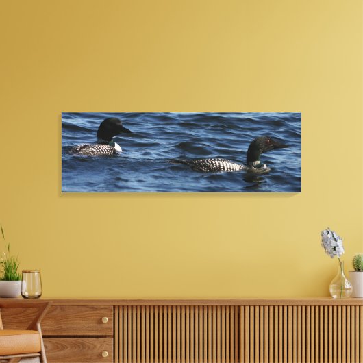 Maine Loons Canvas Afdruk (Insitu (Woonkamer))
