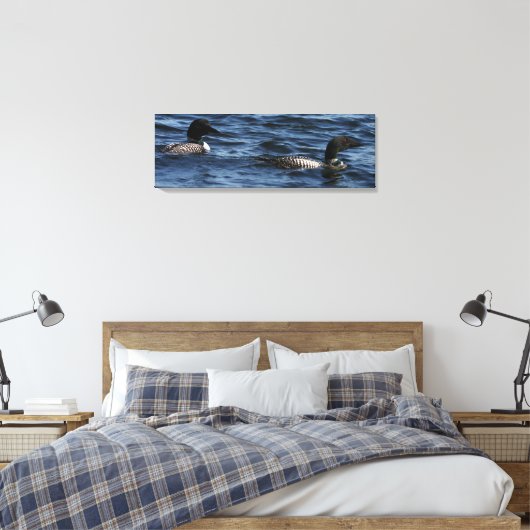Maine Loons Canvas Afdruk (Insitu (Slaapkamer))