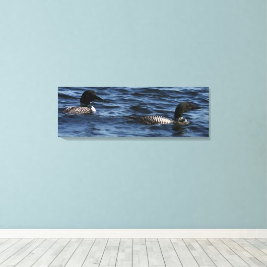 Maine Loons Canvas Afdruk (Insitu (Houten vloer))