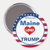 Maine LOVES TRUMP Patriottische Koelkast Magneet (Voorkant / Achterkant)