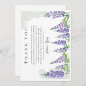 Maine Lupin Trouwkaart Save the Date  Bedankkaart (Voorkant / Achterkant)