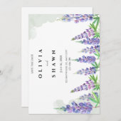 Maine lupin Wedding Save the Date Invitation (Voorkant / Achterkant)