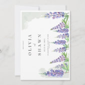 Maine lupin Wedding Save the Date Invitation (Voorkant)