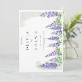 Maine lupin Wedding Save the Date Invitation (Staand voorkant)