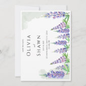 Maine lupin Wedding Save the Date Invitation (Voorkant)