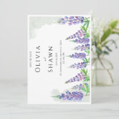 Maine lupin Wedding Save the Date Invitation (Staand voorkant)