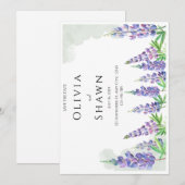 Maine lupin Wedding Save the Date Invitation (Voorkant / Achterkant)