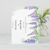 Maine lupin Wedding Save the Date Invitation (Staand voorkant)