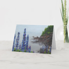 Maine Lupins Folded Holiday Card Feestdagen Kaart