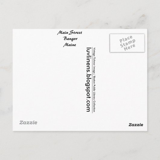 Maine, Main Street, Bangor Briefkaart (Achterkant)