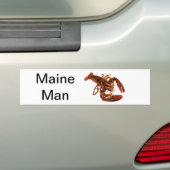 Maine Man Lobster Bumpersticker (Op auto)