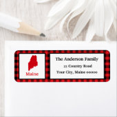 Maine Map Buffalo Play Return Address Label (Insitu)