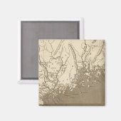 Maine Map door Arrowsmith Magneet (Voorkant / Achterkant)