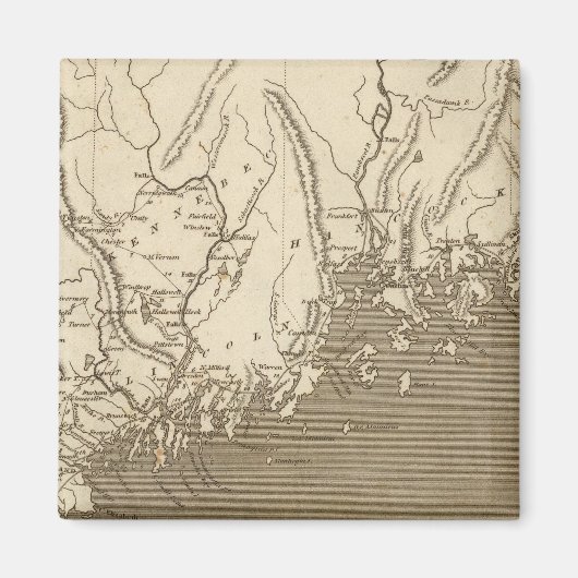 Maine Map door Arrowsmith Magneet (Voorkant)