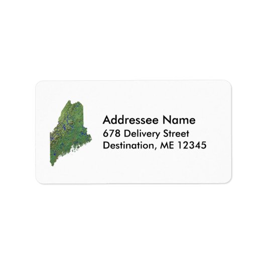Maine Map Label (Voorkant)