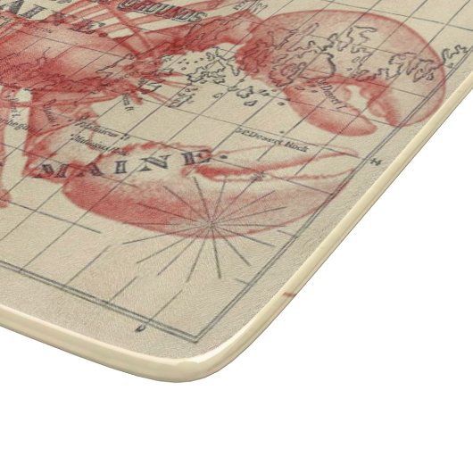  Maine Map met Lobster Cutting Board Snijplank (Hoek)