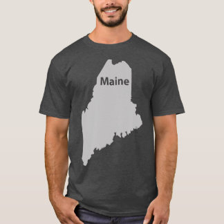 Maine Map Overzicht Staat Home Pride T-shirt