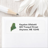 Maine Map Retouradreslabel Etiket (Insitu)