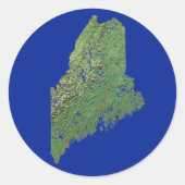 Maine Map Sticker (Voorkant)