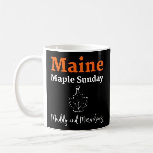 Maine Maple zondag modderig suikerhuis esdoorn bla Koffiemok (Links)
