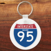 Maine ME I-95 Interstate Highway Shield - Sleutelhanger (Voorkant)