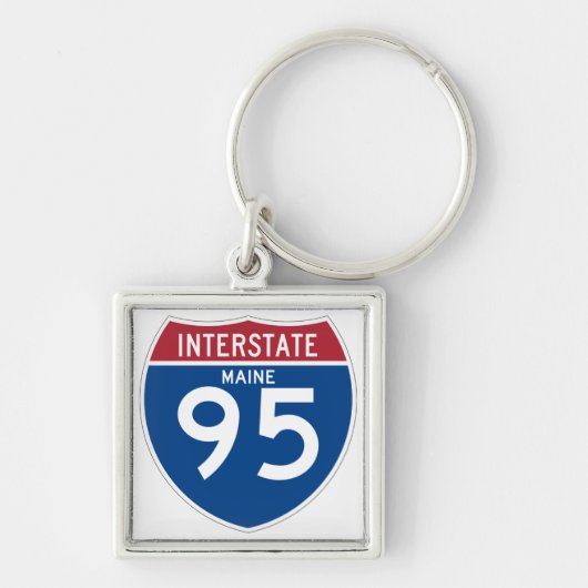 Maine ME I-95 Interstate Highway Shield - Sleutelhanger (Voorkant)