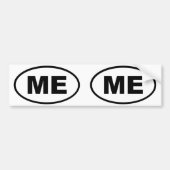 Maine ME oval Bumpersticker (Voorkant)