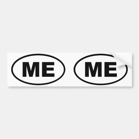 Maine ME oval Bumpersticker (Voorkant)