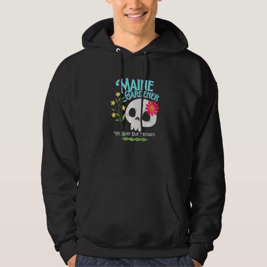 Maine Me State Rebellious Gardener Cute Skull Flow Hoodie (Voorkant)