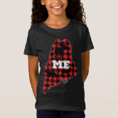 Maine ME State Red Pset Fill Moose Hunting Christu T-shirt (Voorkant)