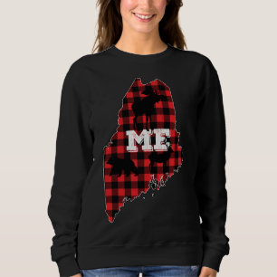 Maine ME State Red Pset Fill Moose Hunting Christu Trui
