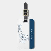 Maine - Minimale blauwe lobster - Aangepast Bagagelabel (Voorkant verticaal)