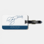 Maine - Minimale blauwe lobster - Aangepast Bagagelabel (Achterkant horizontaal)